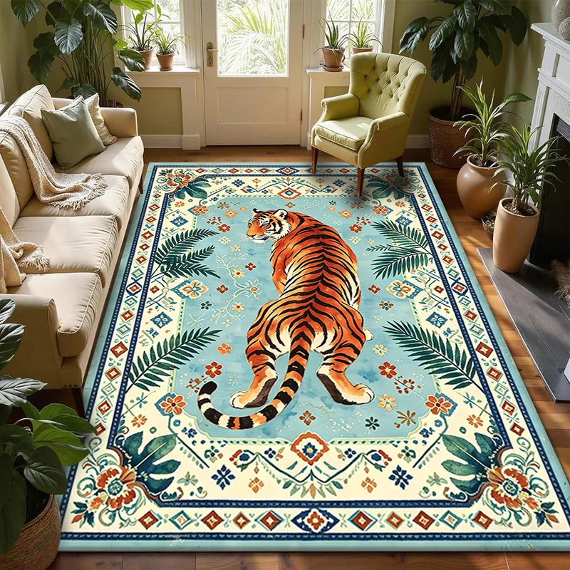 Künstlerischer Tigerprint-Teppich