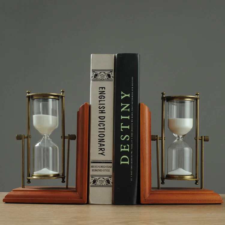 Vintage dekorative Sanduhr Buchstützen